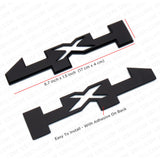 2pcs 4x4 For GMC Canyon Sierra Side Fender Pickup Badge Emblem Nameplate - Black