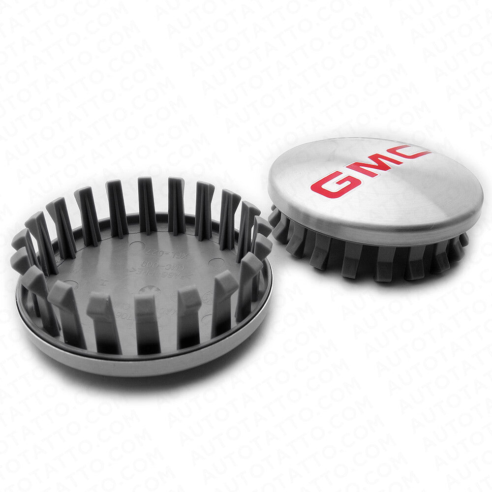 For GMC Sierra Yukon Denali Brushed Aluminum Wheels Center Caps 83mm 3.25"