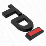 Fit 2015 VW Jetta Rear Trunk TDI Emblem Badge Nameplate Black Red