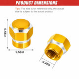 4pcs Universal Car Tire Wheel Valve Stem Caps Hex Design Dust Cover Accessories