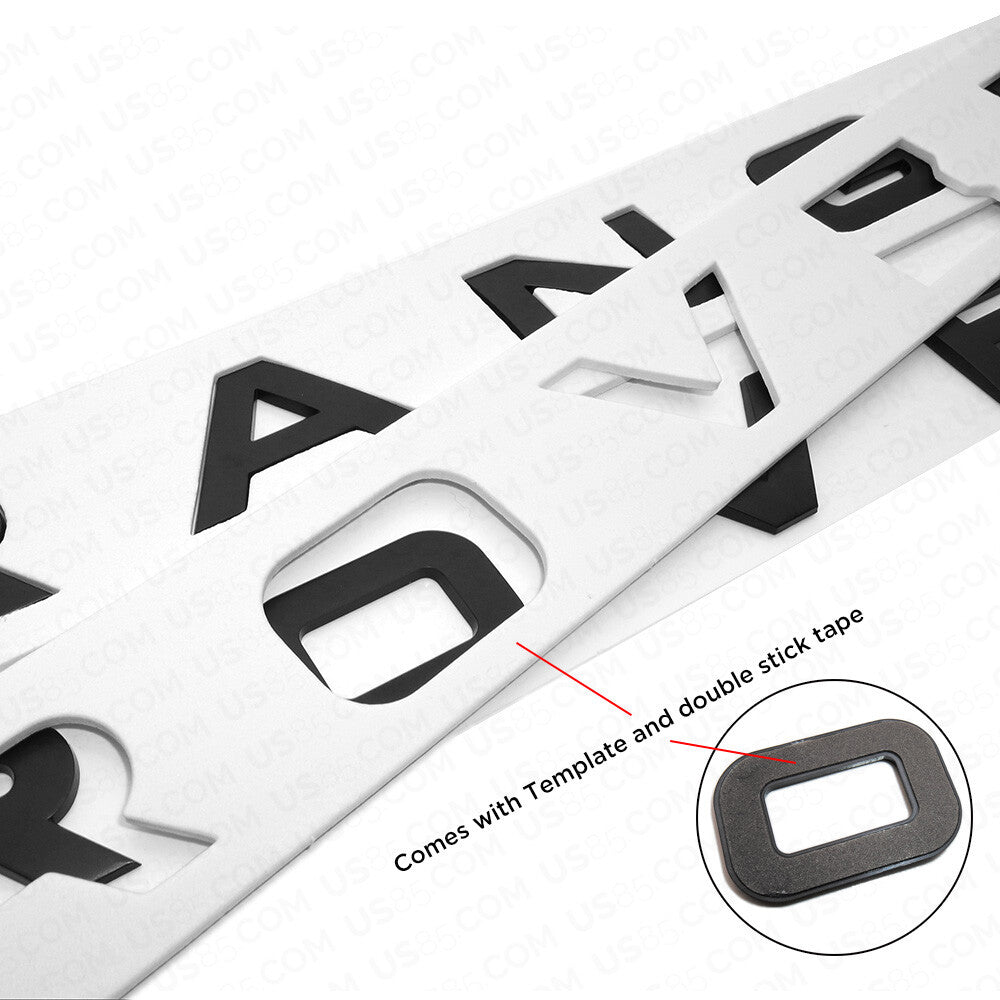 For Range Rover Front Hood Logo OEM Emblem Letters Badge Sport Matte Black SVR