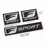 3x F-Sport Black Logo ABS Badge Side Fender Marker Trunk Lid Nameplate Emblem