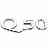 For Infiniti Q50 Rear Trunk Letter Badge Emblem Nameplate Sport Silver Chrome