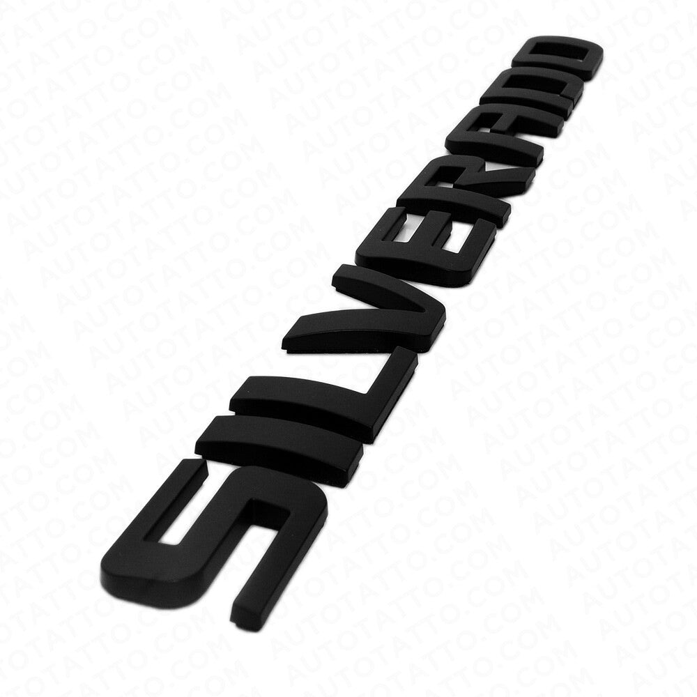 2x Chevy Silverado Fender Tailgate Logo Nameplates Letter 3D Emblem Z71 Black