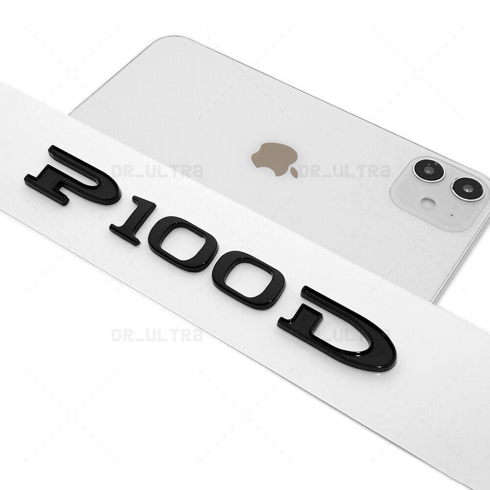 Tesla Rear Liftgate Model P100D Nameplate Logo Badge Emblem Sport Gloss Black