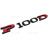 Tesla Rear Liftgate Lid Model P100D Nameplate Logo Badge Emblem Sport Black Red