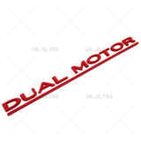 Tesla Rear Liftgate Lid Dual Motor Performance Nameplate Logo Badge Emblem Red