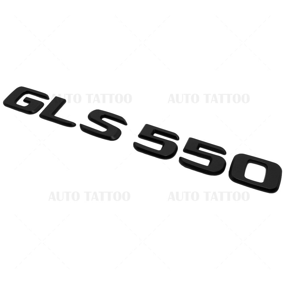 17-19 Mercedes GLS 550 Letter Emblem Liftgate Logo Badge AMG Sport Matte Black