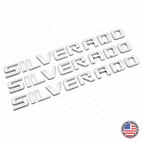 3x Chevy Silverado Fender Tailgate Logo Nameplates Letter 3D Decal Emblem Z71