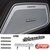 4x Mini Dynaudio Aluminum Pin Emblem Car Door Speaker Badge Decal Replacement