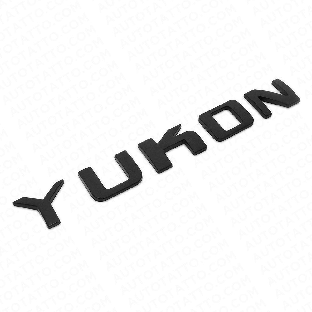 1x YUKON Liftgate Door Letter Nameplate Emblem SUV HD Badge For GMC 3D Black