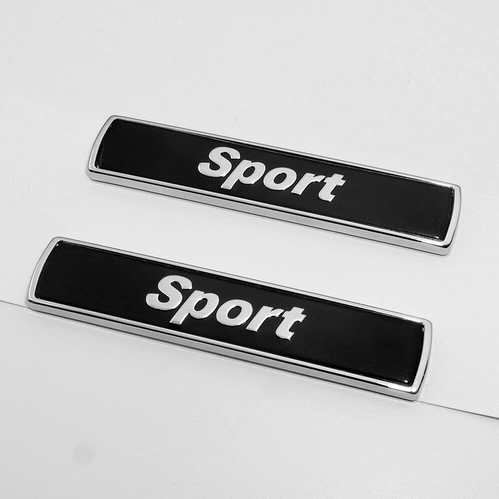 2x For BMW Sport Logo Emblem Badge Car Side Fender M Series Performance Sport