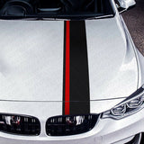 Universal Car Rally Racing Stripes Front Hood 5D Carbon Fiber Decal Wrap Sticker