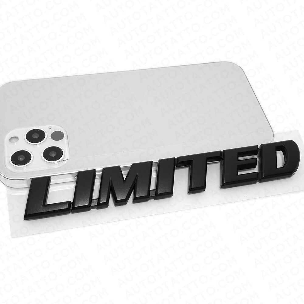 For Highlander Sienna RAV4 Limited Letter Rear Liftgate Emblem Badge Matte Black