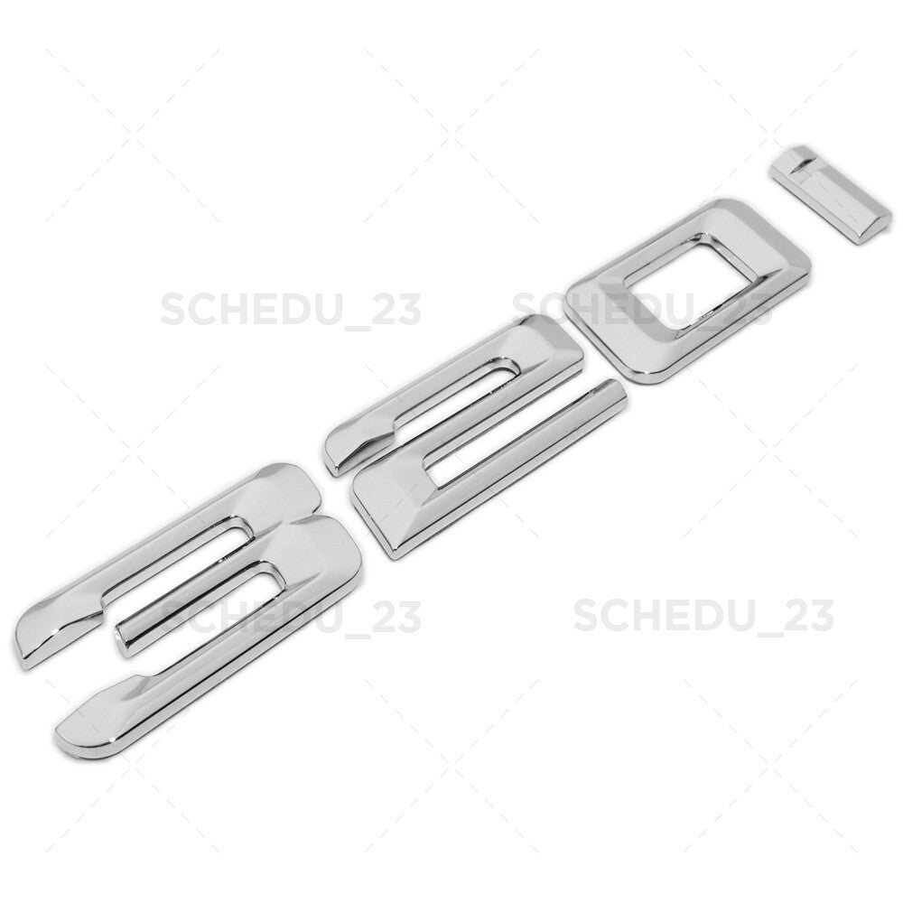 Chrome 320i Letter Logo Emblem Badge Car Trunk Lid M Power Series Performance