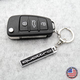 Audi Ring Quattro Nameplate Fashion 3D Car Sport Key Fob Keychain Gift Decorate