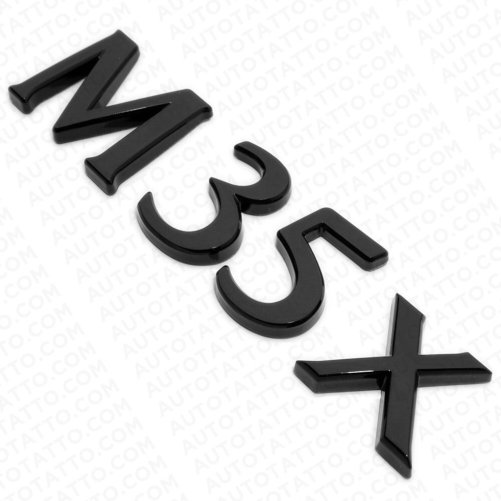For Infiniti M35 x Rear Trunk Logo Letter Badge Emblem Nameplate Gloss Black