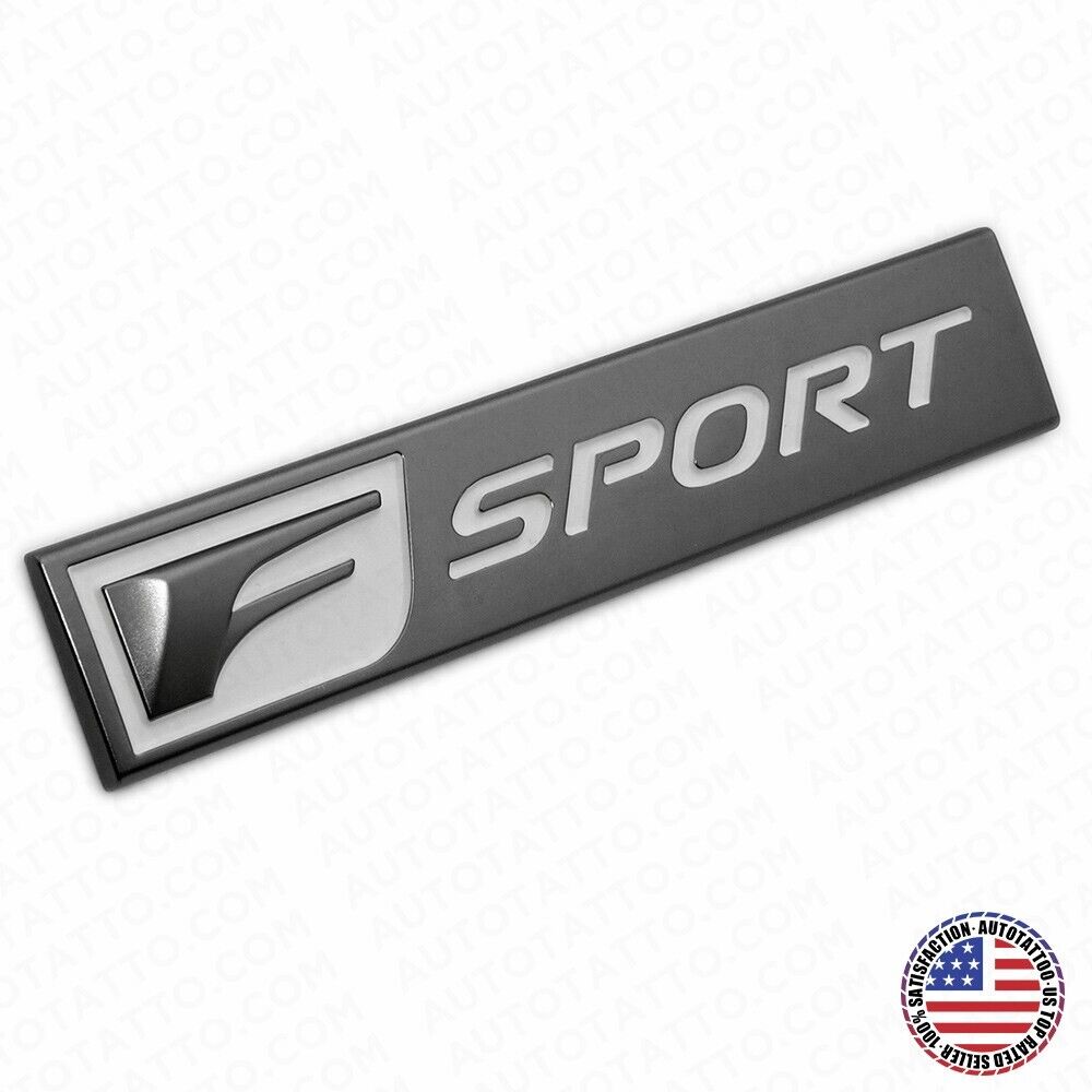 For Lexus F-Sport Logo OEM ABS Badge Rear Trunk Luggage Lid 3D Emblem Gun Grey