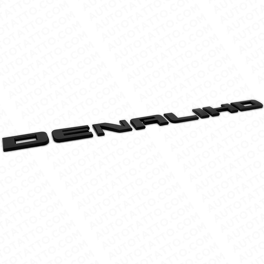 2x Denali HD Side Door Tailgate Letter Nameplate Emblem Badge GMC 3D Matte Black