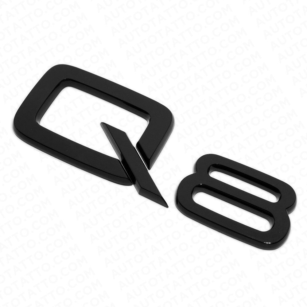 Audi Q8 Gloss Black Rear Letter Liftgate Nameplate Trunk Emblem Badge Sport