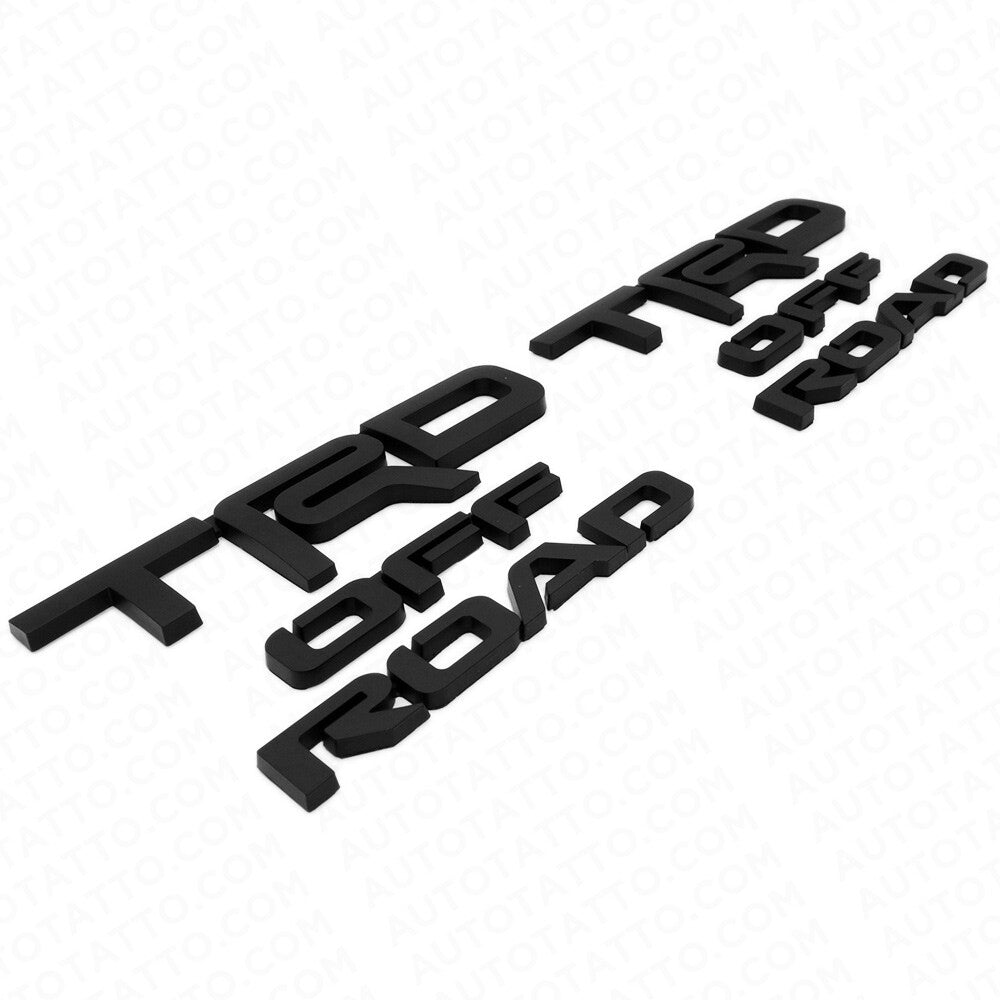 2x Left Right Toyota 4Runner TRD Off Road Sport Badge Side Quarter Emblem Black