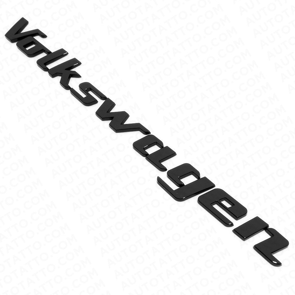 Universal Signature Style Rear Liftgate Badge Sport Letter Emblem For VW Black
