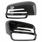 Carbon Fiber Style Side Rear Mirror Cover For Mercedes W204 W212 W117 C E Class
