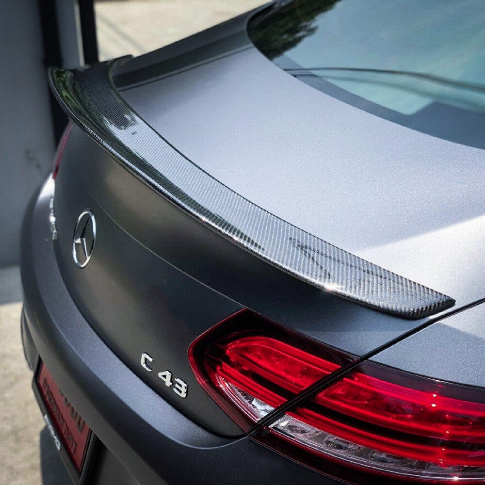 Carbon Fiber PSM Trunk Spoiler Wing 15-21 Mercedes W205 C Class 2dr AMG Coupe