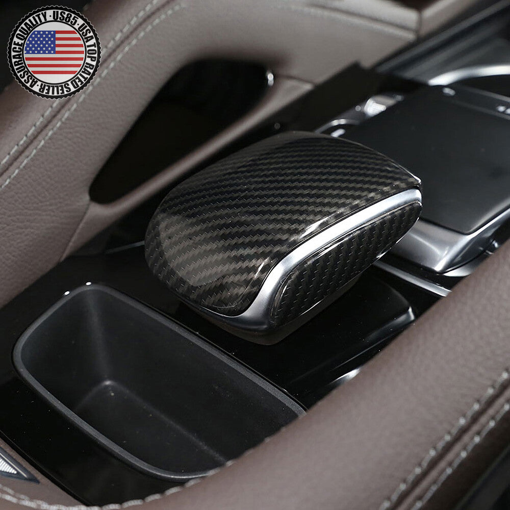 Carbon Fiber Central Control Armrest Decorative Cover Trim For GLE GLS Class