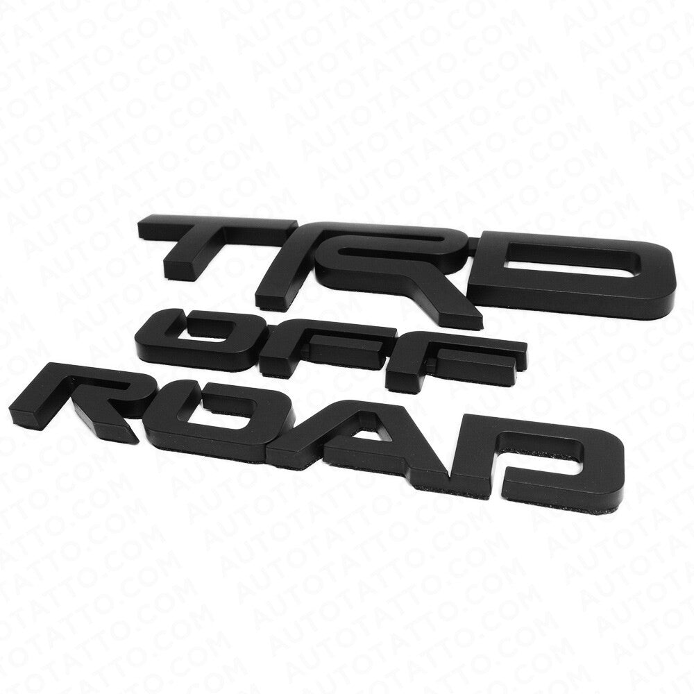 2x Left Right Toyota 4Runner TRD Off Road Sport Badge Side Quarter Emblem Black