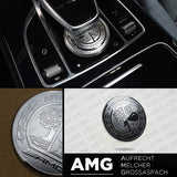 New Mercedes Emblem Interior Multimedia Control Decal Badge Decoration Logo Gift