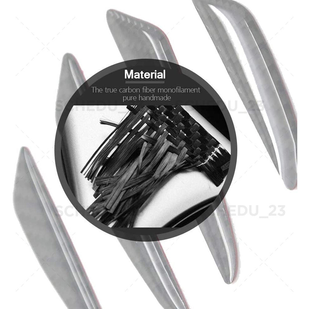For BMW Silver Carbon Fiber Car Side Door Strip Scratche Edge Guards Trims Badge