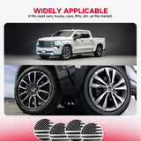 4x Wheel Center Hub Cap 83mm 3.25" USA Flag For Chevy Silverado 2014-26 22837060