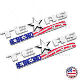 2x GMC Chevrolet Cadillac USA Flag TEXAS Edition Door Logo Emblem Badge Decorate