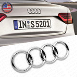 08-16 AUDI OEM Chrome Rear Trunk Lid Luggage Ring Sign Badge Logo Emblem Sport