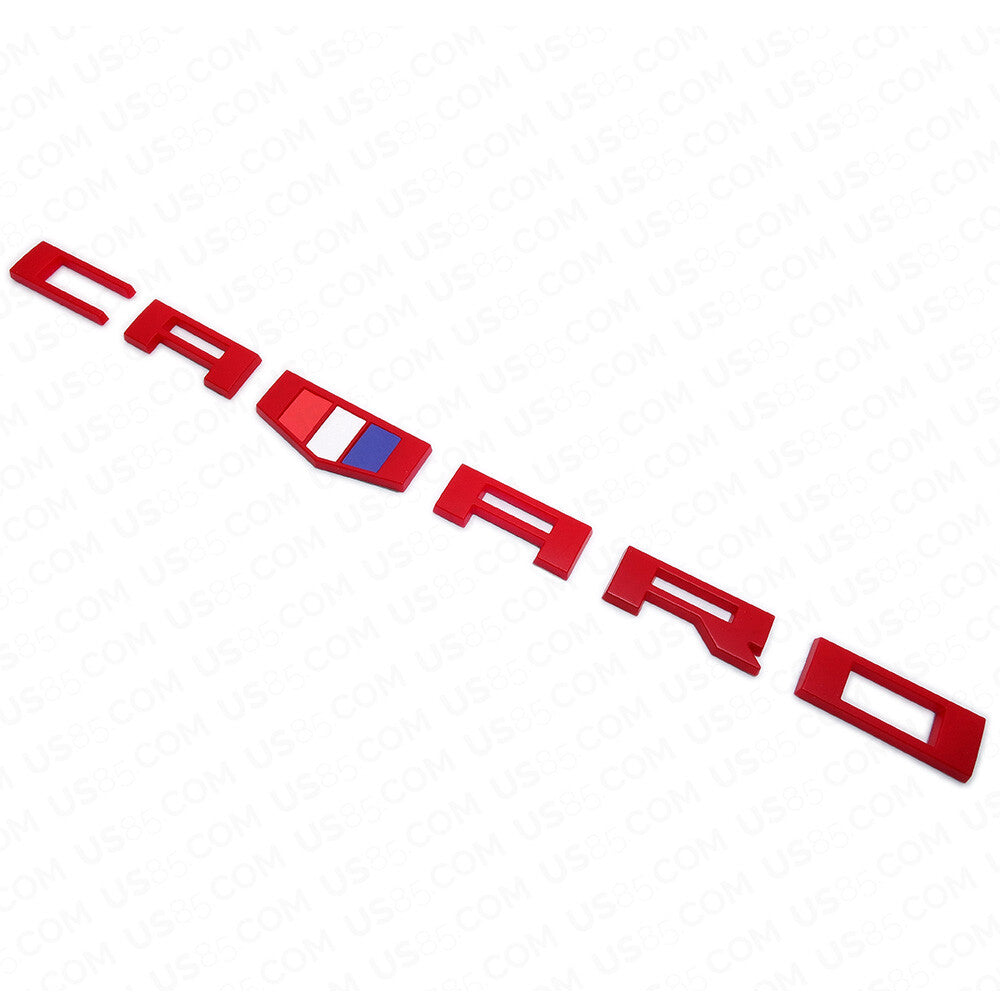 2x Chevrolet CAMARO 3D Car Letter Fender Marker Emblem Badge RS SS ZL1 Z28 Red