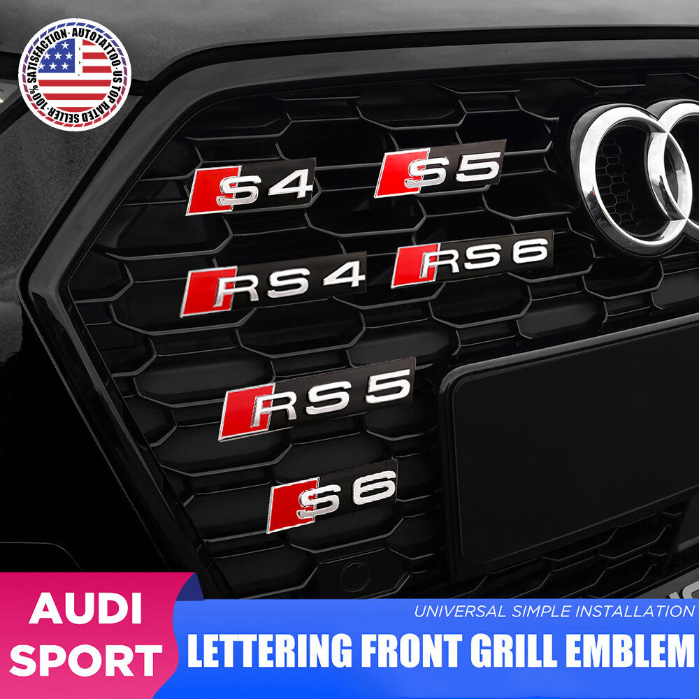 Audi RS5 Front Grille Bumper Radiator Lettering Emblem Badge Logo Sport Chrome