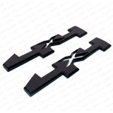 2pcs 4x4 GMC Canyon Sierra Side Fender Door Badge Emblem Nameplate - Gloss Black