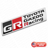 GR Toyota Gazoo Racing Fender Trunk Nameplate Emblem Badge Logo Sport Silver