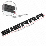 GMC 07-20 Sierra Front Door / Tailgate Badge Emblem Adhesive Nameplate - Black