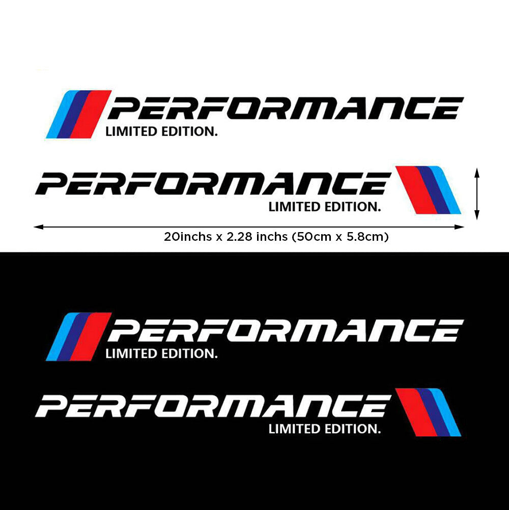 2x For BMW Performance Limited Edition Car Door Decal Sticker Waist Line Sport