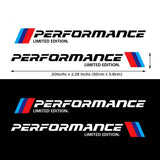 2x For BMW Performance Limited Edition Car Door Decal Sticker Waist Line Sport