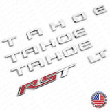 2021+ Chevy Tahoe OEM Chrome Nameplate Emblem Kit Set LT RST Sport Decorate