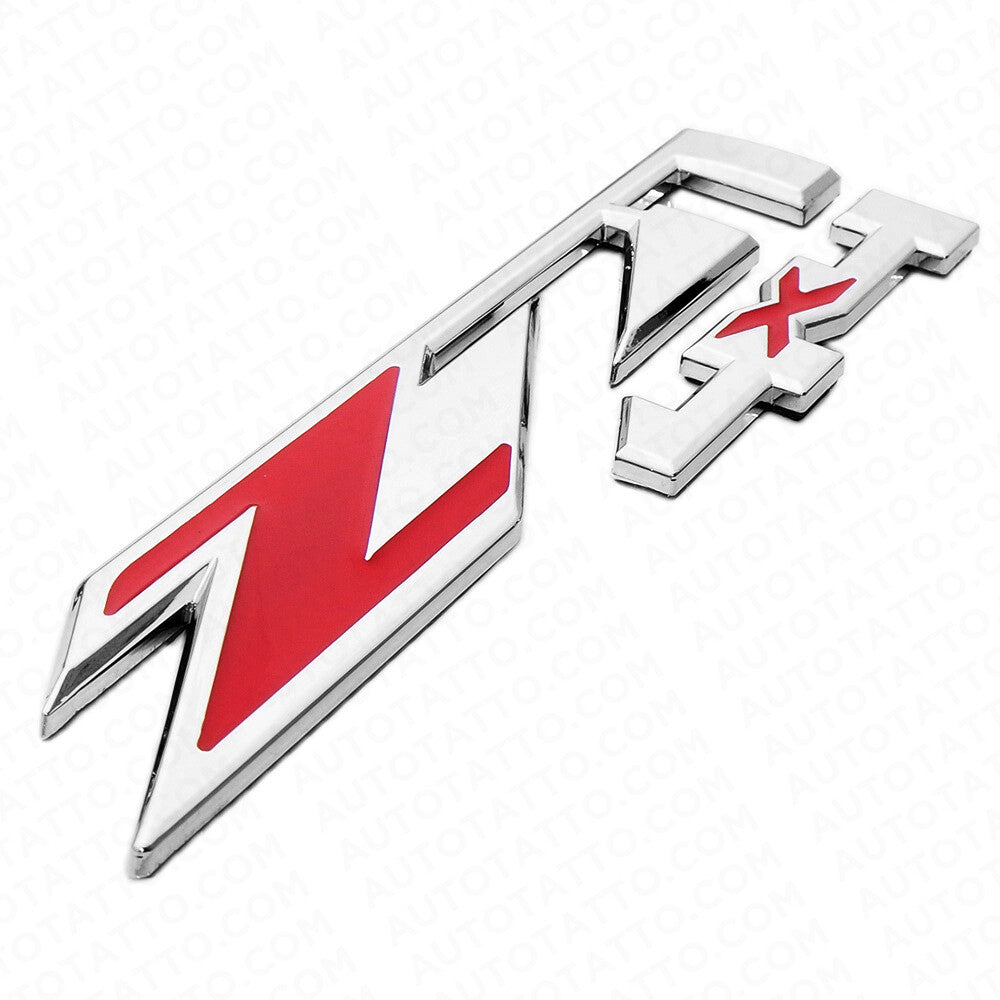 2x GMC Sierra z71 4X4 Fender Front Door Logo Badge Emblem Nameplate Chrome Red