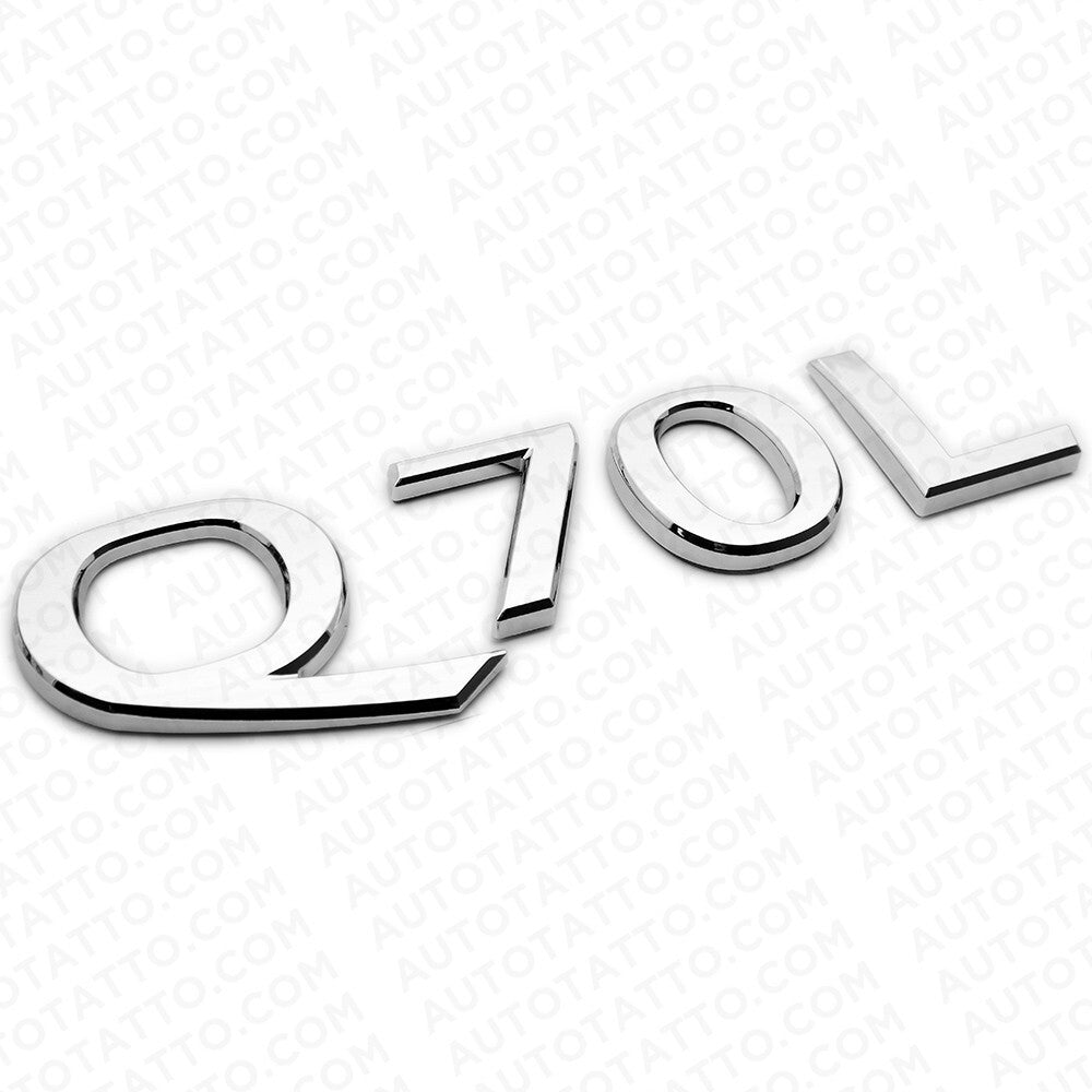 For Infiniti Q70L Rear Trunk Letter Badge Emblem Nameplate Sport Silver Chrome
