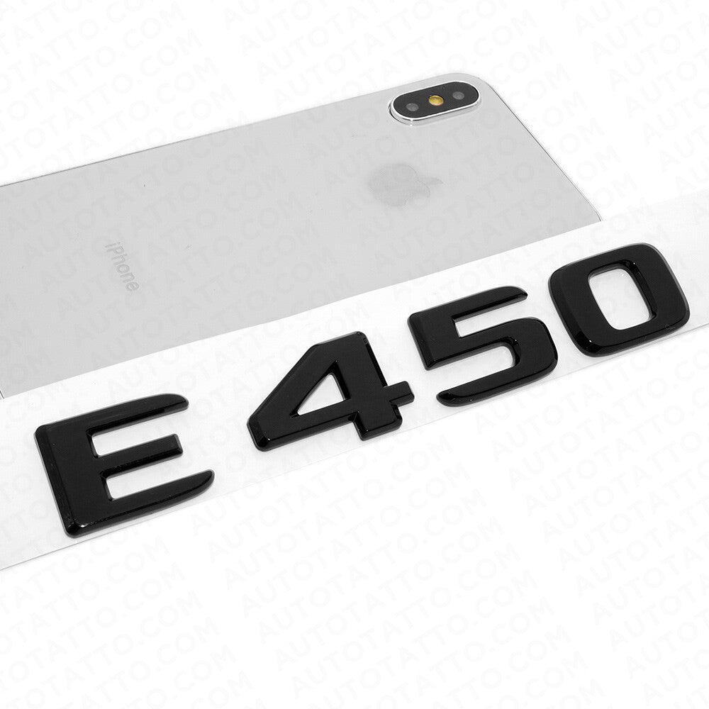19-21 Mercedes-Benz E450 E 450 Letter Emblem Trunk Logo Badge AMG Sport Black