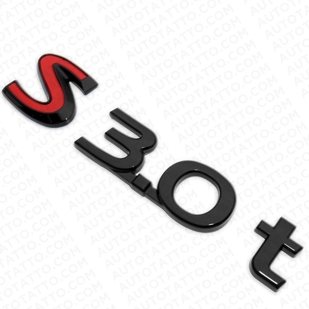 For Infiniti S 3.0t Left or Right Side Fender Badge Emblem Nameplate Black Red