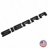 GMC 07-20 Sierra Front Door / Tailgate Badge Emblem Adhesive Nameplate - Black