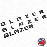 3pcs 19-23 Chevy Blazer Front Door & Liftgate Gloss Black Nameplate Badge Emblem