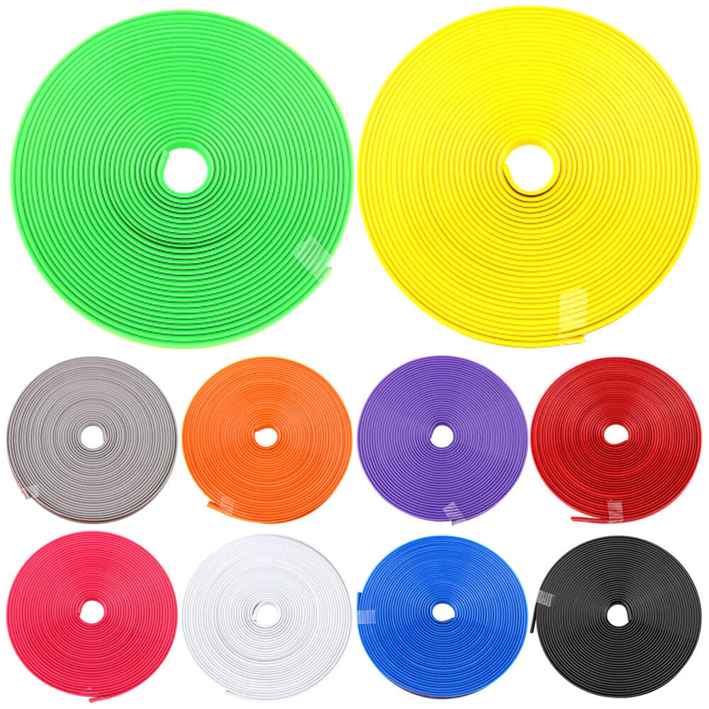 26FT Car Wheels Hub Rim Edge Protector Ring Tire Guard Sticker Rubber Strip Line